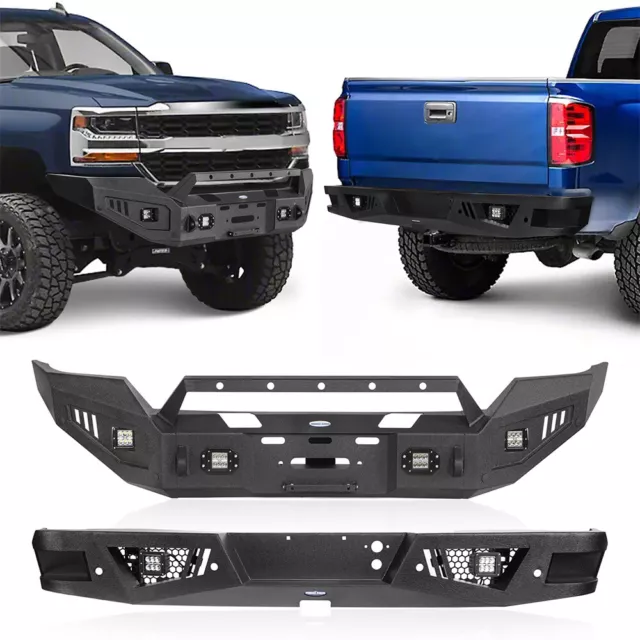 Steel Front Winch Bumper or Rear Bumper Fit 2016 2017 2018 Chevy Silverado 1500