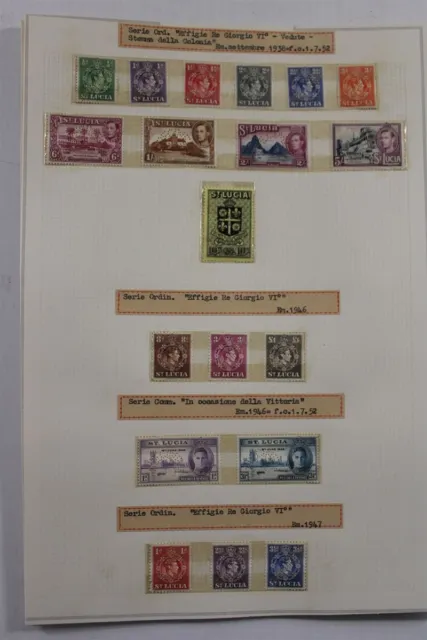 St LUCIA Commonwealth MNH 1933-1954 w/ SPECIMEN Stamp Collection 3