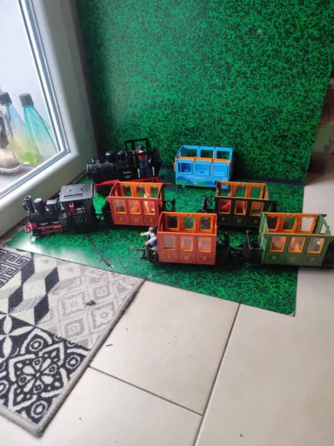 Lot Train Playmobil Playtrain Faller  Locomotives Et Wagon