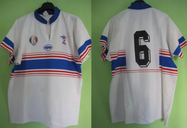 Maillot Rugby porté EQUIPE de FRANCE militaire vintage FFR Epsport Shirt - XXL