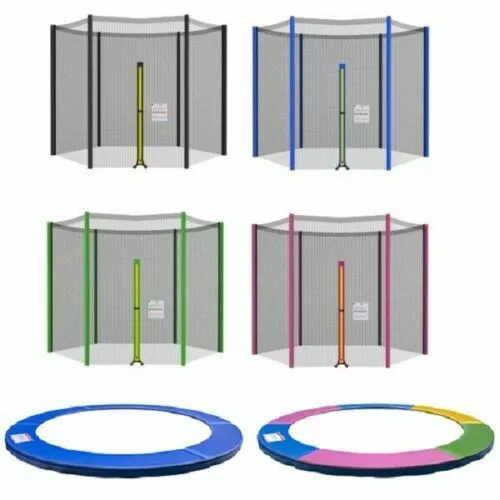 Trampolin Randabdeckung Sicherheitsnetz 6 8 Stangen Netz Ø244 305 366 397 427cm