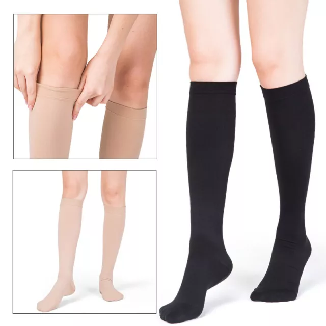 Knee High Compression Socks 20-30 mmHg Nurses Stockings Men Women Varicose Veins