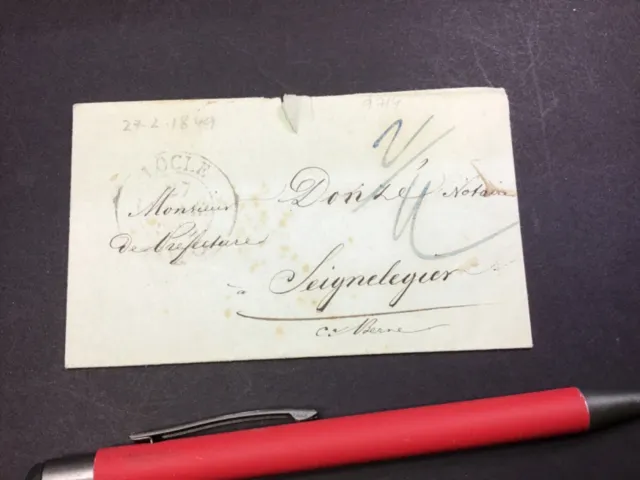 Schweiz 🇨🇭 Vorphila-Geschäftsbrief, Notar. 1849 von LOCLE nach Saignelegier