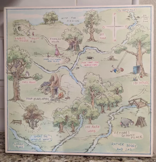 *Rare* Winnie the Pooh Hundred Acre Wood Map from Disney collab with Hallmark