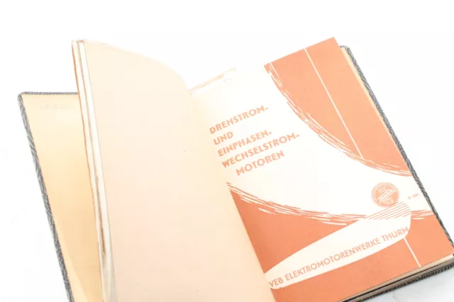 altes Buch Drehstrom Motoren Elektromotoren Getriebemotoren Gebläse KatalogTHURM