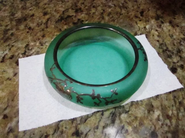 Vintage Tiffin Emerald Green Glass Bowl