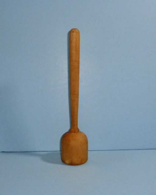 VINTAGE 1940's POTATO POUNDER PRIMITIVE WOODEN FOOD MASHER KITCHEN TOOL GERMANY