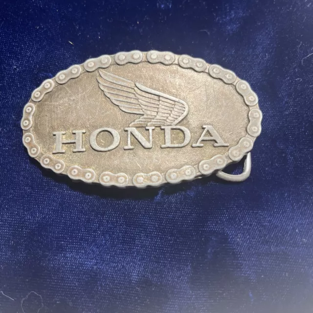 Vintage Honda Motorcycles Wings Chain 4" Belt Buckle Biker 1970’s