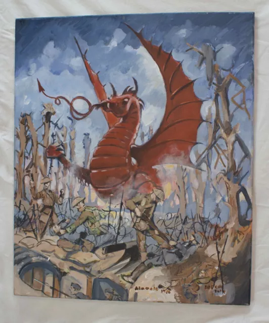 38th Welsh Division at Mametz Wood the Somme 1916 unique original painting ww1 3