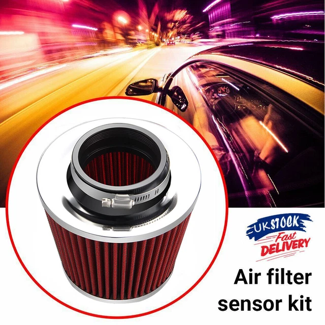 Kit tubi induzione filtro aspirazione aria fredda auto sistema universale 76 mm 3" UK
