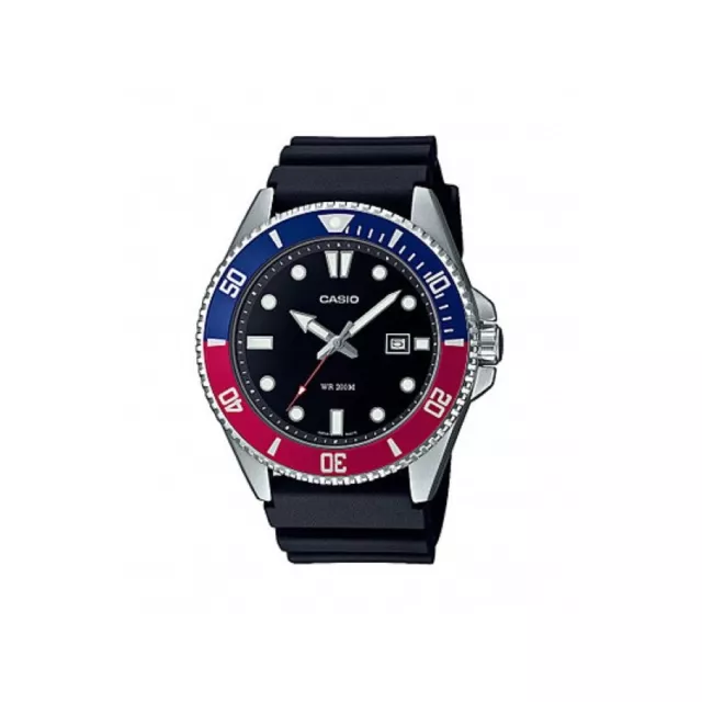 Orologio Casio Uomo MDV-107-1A3VEF Quadrante Nero Ghiera Bicolor