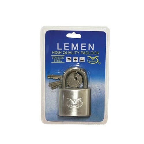 40mm Lemen Stainless Steel Padlock 304 Grade Locks Marine Environment 3 Keys
