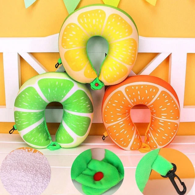 Fruit U-Shape Pillow Travel Travel Memory Soft Pillow  Sleeping Car Flight
