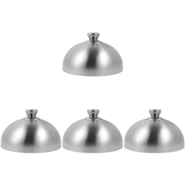 4x Dome Plate Cover Cheese Melting Cover Food Serving Cover