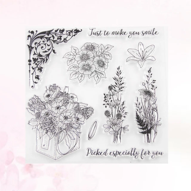 Klarer Stempel Transparente Siegelstempel für DIY Scrapbooking Craft Fotoalbum T