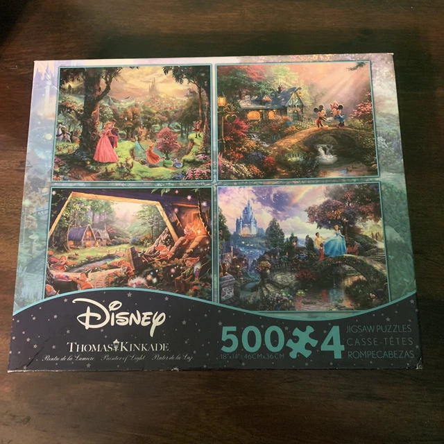 CEACO THOMAS KINKADE 4In1 Disney 500 Piece Jigsaw Puzzles 14.25