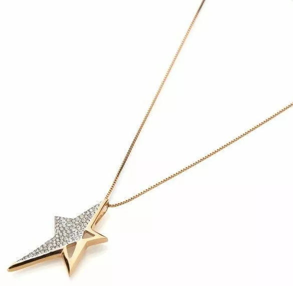 Boucles D'oreilles Pendantes Thierry Mugler Plaquées Or - Zirconium Blanc - Neuves Avec étiquettes