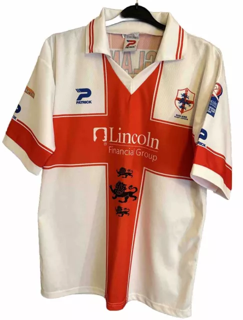 England Rugby League Shirt Jersey, World Cup 2000, Large, Patrick, Vintage, RARE