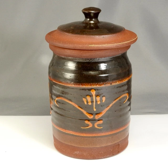 Studio Keramik Slipware Deckelglas - Bedruckte Siegelmarke?