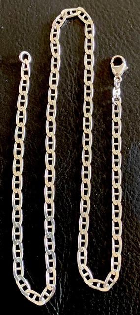 Chaîne Ancienne En Argent 925 - Collier Vintage - Occasion