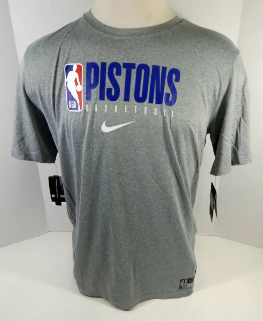New NBA 2020-21 Detroit Pistons Team Player Issued Grey T-Shirt XLT NWT 738S