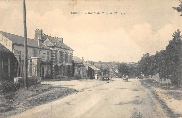 Cpa 91 Limours Route De Paris A Chartres