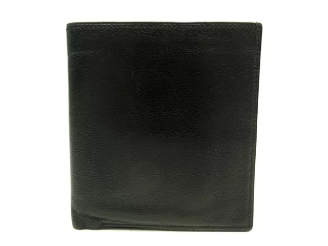 Vintage Portefeuille Hermes Range Billets En Cuir Noir Black Leather Wallet 910€