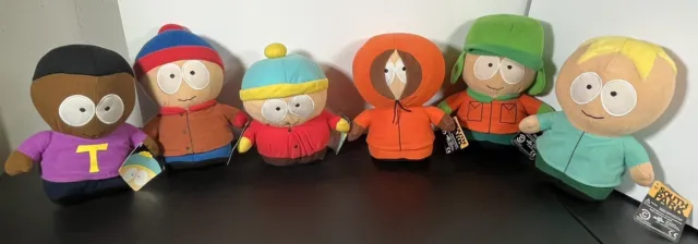 Lot 6 2014 Toy Factory South Park Plush Kenny Stan Cartman Kyle Butters Token