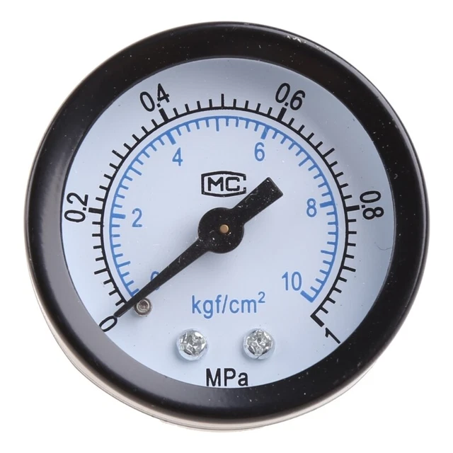 MINI PRESSURE GAUGE with Dual Scale Back Mount 1/8inch Thread