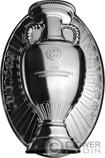 UEFA OFFICIAL TROPHY 3 Oz Silver Coin 10$ Solomon Islands 2024