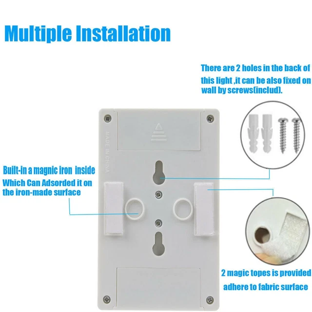 MINI LED LAMP Switch Wall Night Lights Battery Operated Garage