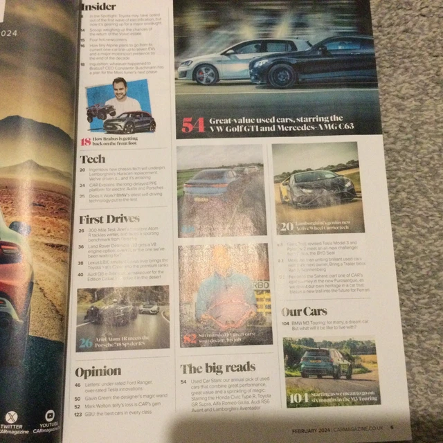 LATEST ISSUE OF Car Magazine February 2024 Used Car Stars Edition £2.