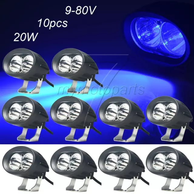 10X Blue LED Forklift Truck Pedestrian Spotlight Warehouse Safety Warning Light