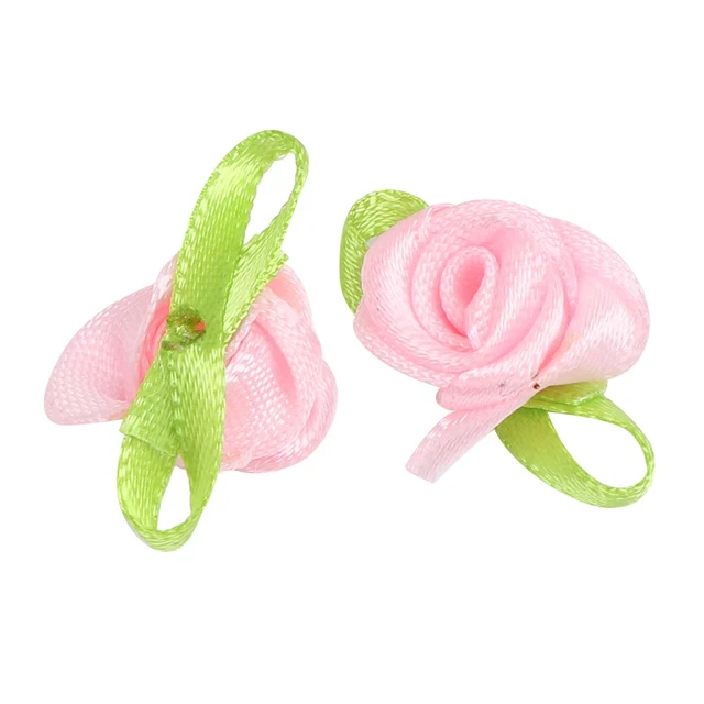 (rosa) Tela Flores Duraderas Rosas Tocado Muñeca Accesorios Flores Hechas a Mano