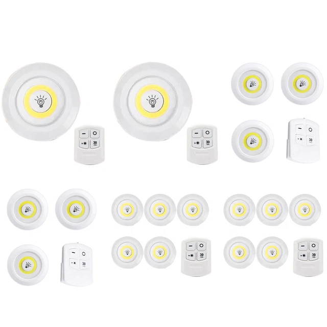 COB UNDER CABINET Night Light with Remote Control Dimmable for Bathroom ...