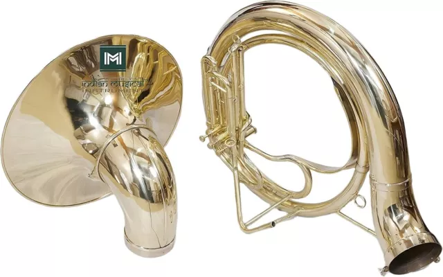 Sousaphone 24 King Size Big bell Tuba With Mouthpiece  & Case bag (Gold)