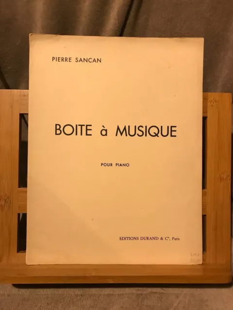 Pierre Sancan Boite à musique pour piano partition éditions Durand