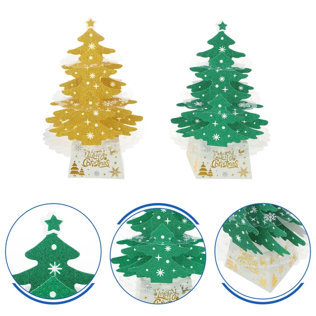 2 pz decorazioni albero di Natale 27,5 x 18,5 cm carta patinata