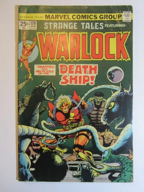 Strange Tales Featuring Warlock #179 VG/FN Marvel Comics,  Starlin Cover Art!