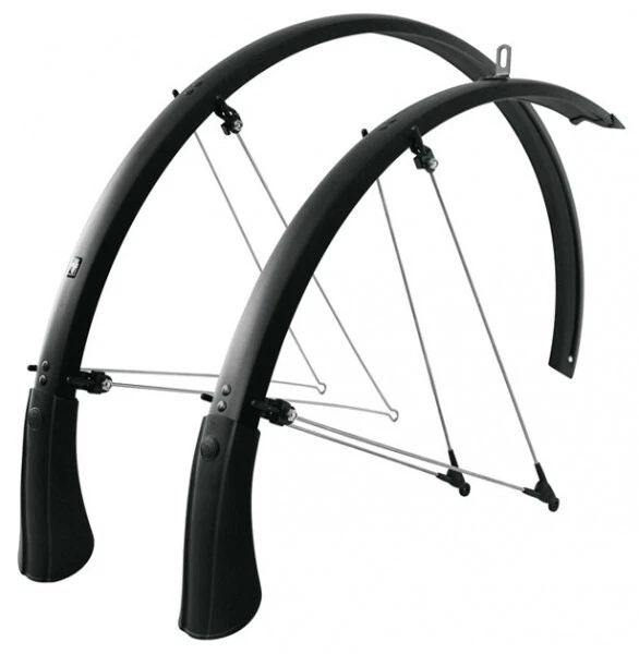 SKS Bluemels Schwarz Matt 28" Fahrrad-Schutzblechset vorne & hinten 35/45/53 mm