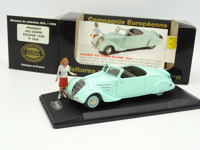 Miniature Dubray 1/43 - Peugeot 402 B 1938 - Grise - Occasion (état Neuf + Boîte)