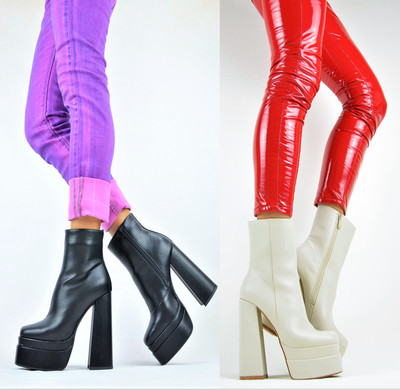 Bottines Femme,GongzhuMM noël Chaussures Femme Bottes Bottine Plate Cheville Mode noël Chaussures en Cuir Verni Bottes de Pluie Femmes Round Toe Imperméable Anti-dérapage 