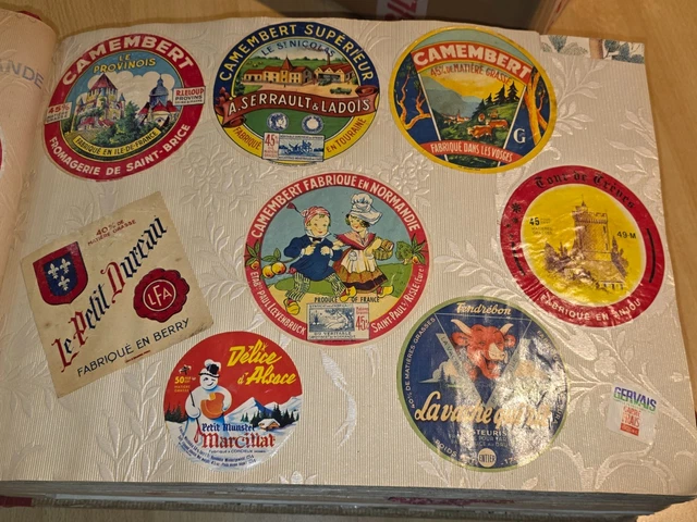 LOT 10 ETIQUETTES Fromage Camembert Normandie Drakkar Viking Bateau