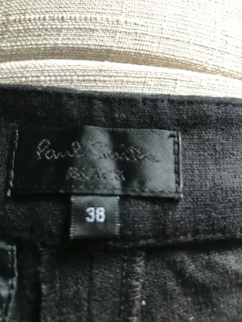 Paul Smith Women's Black Wool Blend Straight Leg Side Pocket  Pants Size 38 (M) 2