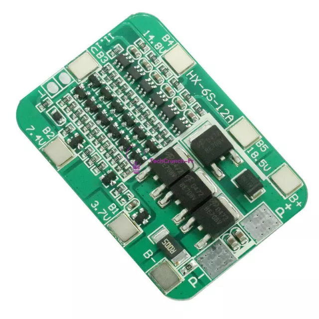 6S 15A PCB BMS Protection Board For 6 Packs 18650 Li-ion Lithium Battery Cell 3