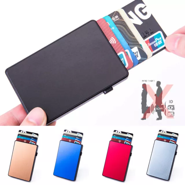 Aluminum Alloy Business ID Credit Card Wallet Holder Pocket Case Box Anti-theft