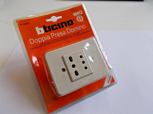 Deviatore + Presa Bipasso BTicino Serie Domino - 6A 3500W, Avorio, Per Installazione A Incasso - Foto 9