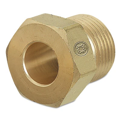 Regulator Inlet Nuts, Argon; Nitrogen; Helium, Brass, Cga-580, Hand-Tight