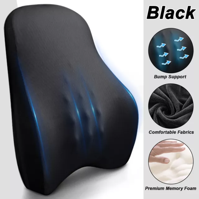 Memory Foam Bump Lumbar Support Pillow Cushion Travel Car Seat Home Office Chair