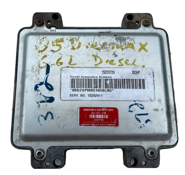 04-05 Silverado Sierra 6.6L 2500 3500 Engine Control Unit ECU 15228726 DZAP